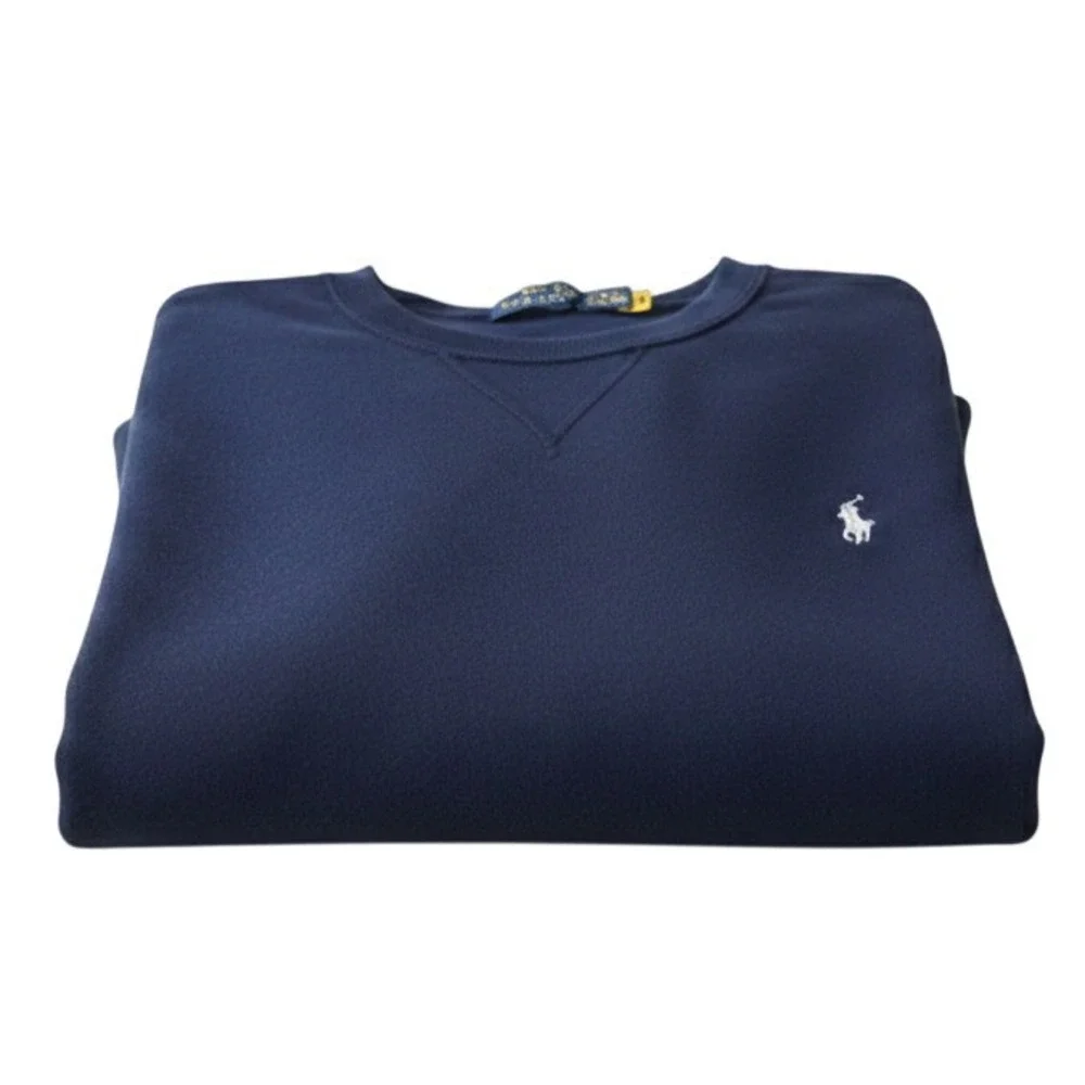 Polo Ralph Lauren Navy Blue Crewneck Sweatshirt 2XLT Embroidered‎ Pony Logo